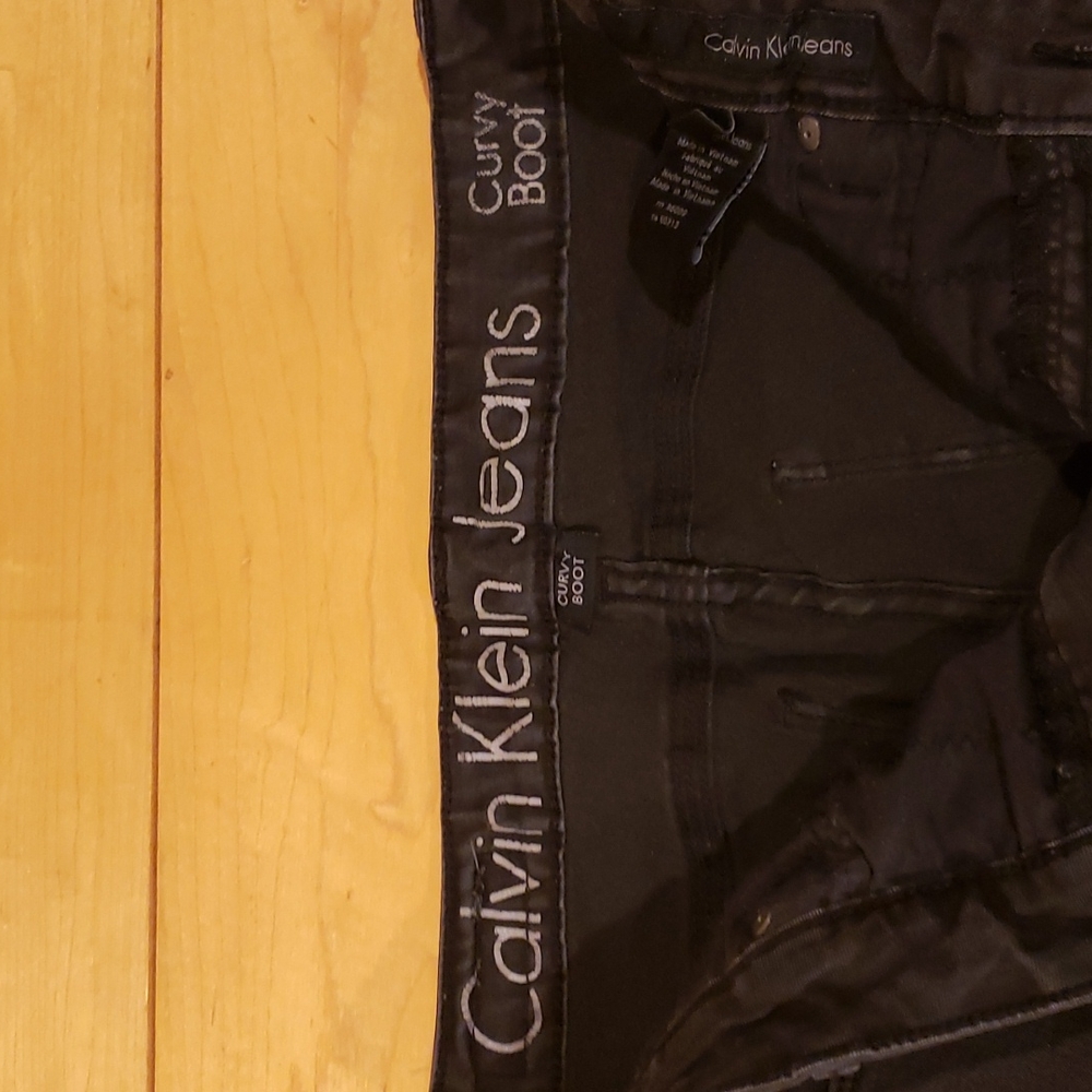 Calvin Klein black denim boot cut jeans - Picture 3 of 9